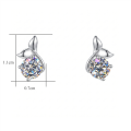 wholesale 925 Sterling Silver Mermaid Tail Moissanite Stud Earrings For Women-0-4