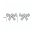 wholesale 925 Sterling Silver Moissanite Bow Stud Earrings For Women-0-1