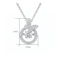 wholesale 925 Sterling Silver Moissanite Butterfly Round Halo Pendant Necklace For Women-0-1