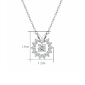 wholesale 925 Sterling Silver Butterfly Moissanite Halo Pendant Necklace For Women-0-4