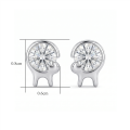 wholesale 925 Sterling Silver Cat Moissanite Stud Earrings For Women-0-4